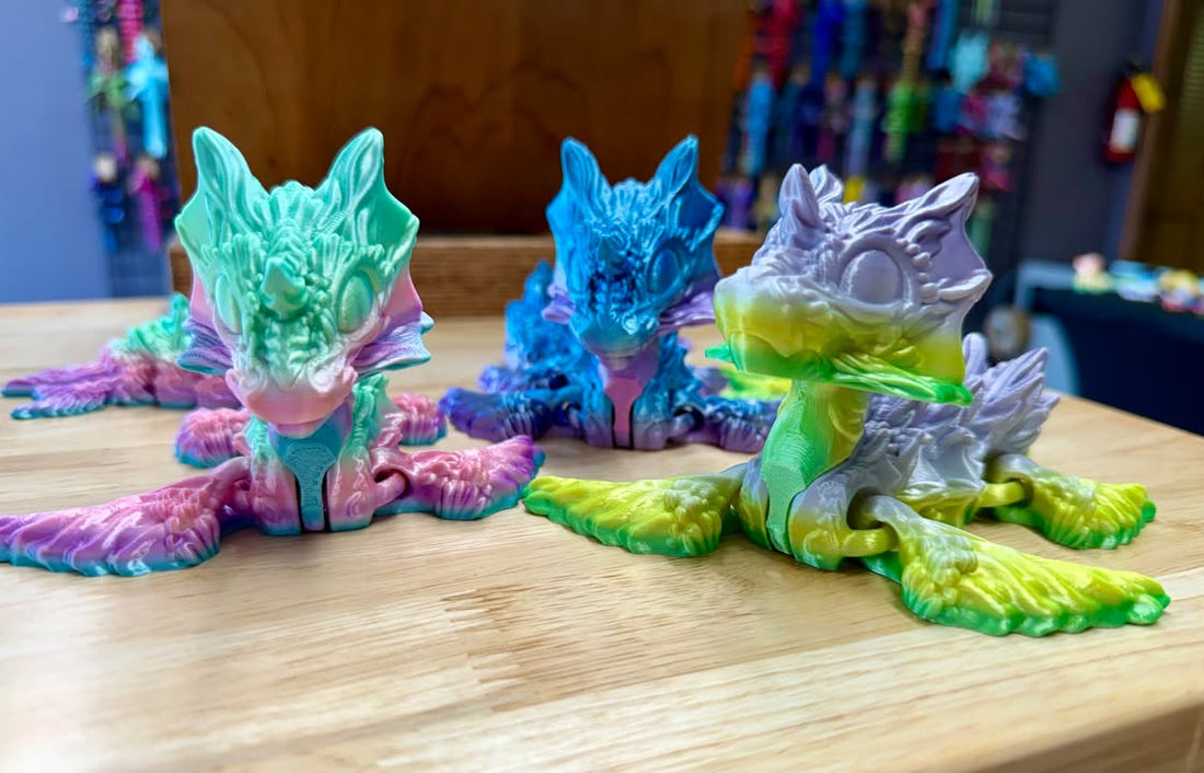 New 3D Printed Dinosaurs, Dragons, and Clickers - Heartland Craft LLC