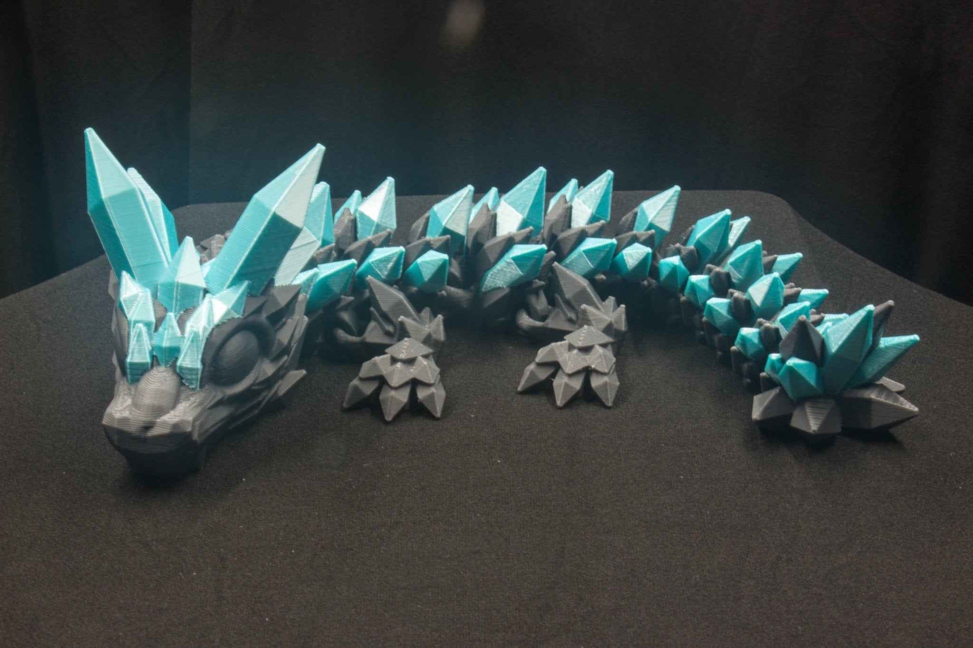 Dual-Color Articulated Crystal Dragon