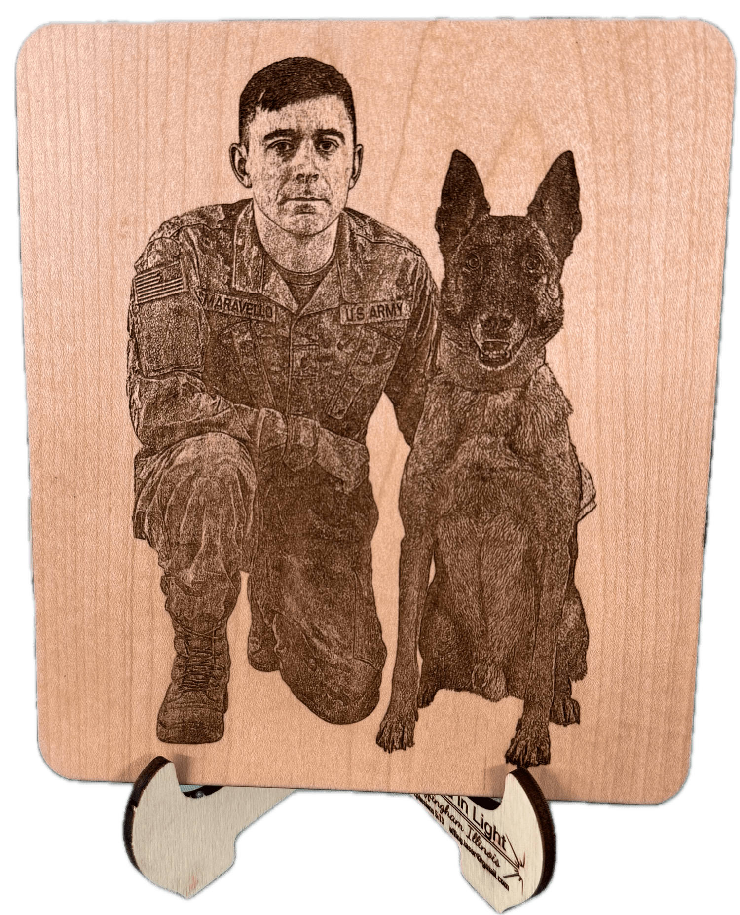 Engraved Wood Tile - Maple - Heartland Craft LLC